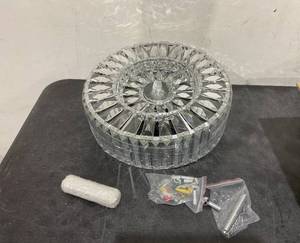 lot 41 image: Crystal Chandelier Lighting Modern Light Fixture
