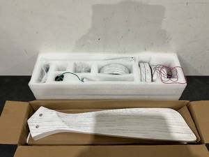 lot 45 image: Three Blade Ceiling Fan, White Rustic