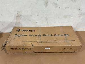 lot 181 image: Donner Full Size Acoustic Electric Guitar DAMAGED