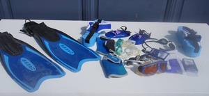 lot 21 image: Water Sports Snorkeling Diving Fins Goggles Etc.
