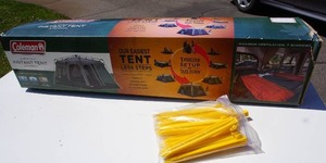 lot 53 image: NEW() in Box Coleman Instant 8-Person Screen Tent..
