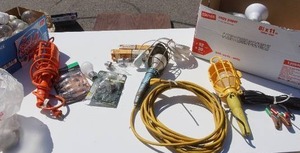 lot 71 image: Home Essentials...Electrical and Lighting Accessories Assorted Bulbs, Extension Cords Etc