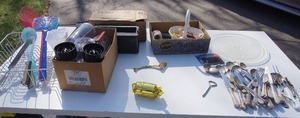 lot 95 image: Miscellaneous Household Kitchen Goods Silverware Etc.