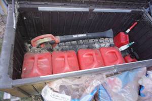 lot 108 image: Outdoor Patio Deck Large Resin Storage Box Bin and Contents...