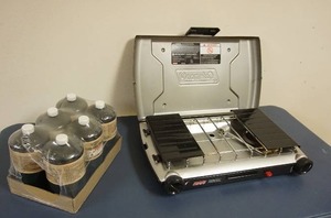 lot 148 image: Camping Accessories...Coleman InstaStart Two-Burner Propane Tabletop Stove...