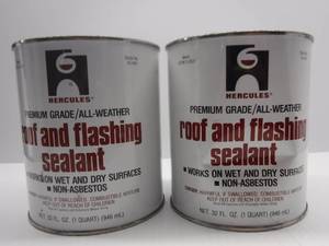 Hercules Premium Grade  All Weather Roof & Flashing Sealant  Approximately 6 Cans 