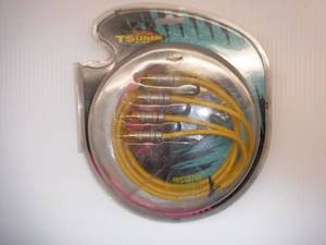 Tsunami Audio Cables  Approximately 3 Plastic Containers 