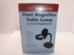 3.5 Illuminated Dual Magnifier Table Lamp 2.5x & 4.5x Magnification MC350B