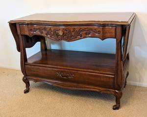 Drop Leaf Wood Buffet Server by White