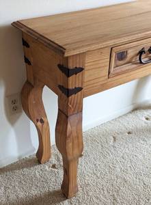Rustic Pine Console Table