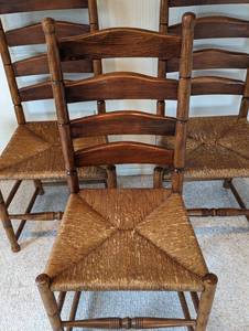 Vintage Ladder Back Chair Set
