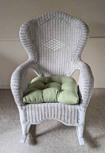 White Wicker Rocking Chair