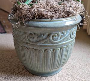 Ceramic Potted Faux Palm Plant