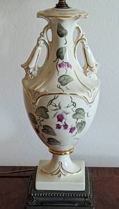 Pretty Painted Ceramic Table Lamp
