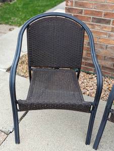 Pair of Wicker Patio Chairs