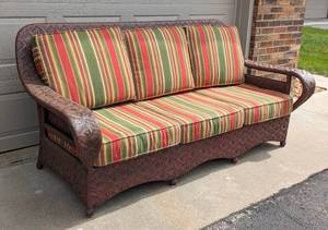Oversized Wicker Patio Sofa
