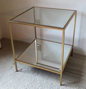Gold Glass Topped Side Table