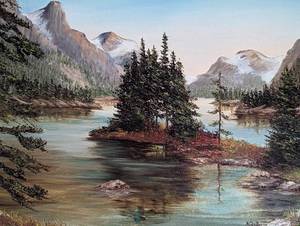Framed Scenic Oil on Board by Zeller