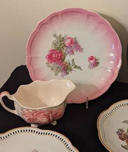 Assorted Vintage Painted Porcelain Dishes