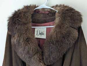 Vintage Daytons Brown Fur Trimmed Suede Jacket