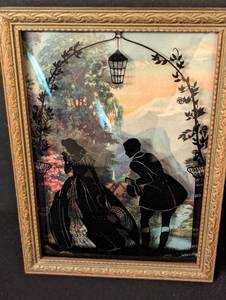 Pair of Small Framed Silhouette Prints