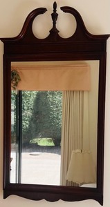 Vintage Cherry Wood Mirror