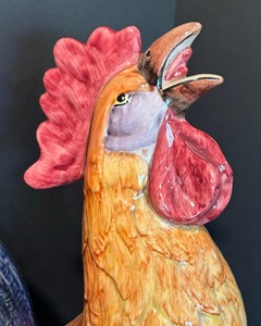lot 46 image: Cock A Doodle Doo Decorative Colorful Ceramic Rooster Figurine