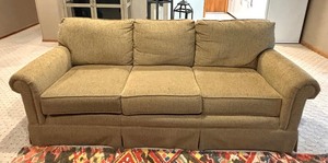 lot 2 image: Plush Custom Daytons Marshall Fields Sofa  Couch