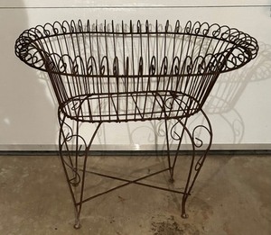 lot 116 image: Two Vintage Art Nouveau French Style Metal Planters