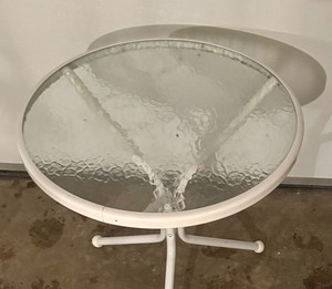 lot 127 image: Petite Glass Top Table