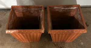 lot 137 image: Pair of Terra Cotta Planters