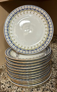 lot 274 image: Vintage Winterling Demitasse Cups with Saucers and Snack Plates