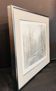 lot 197 image: Vintage Snowy Landscape with Snow Covered Trees