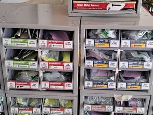 lot 1 image: Lot of (2) MetalPlastic Parts Organizer Storage Cabinets 6-bin