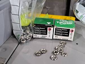 lot 70 image: Lot of (350) Hillman #12 Stainless Steel Finish Washers #H830758