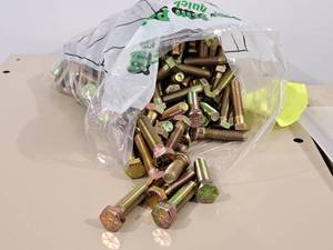 lot 144 image: Lot of (80) Hillman Cap Screws 38x1-12  Hex Head #220632
