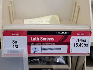 lot 366 image: Hillman Lath Screws Self Drilling Point 8x12  Phillips Drive #H47285
