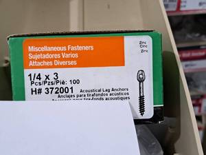 lot 985 image: Lot of (100) Hillman Zinc Acoustical Lag Anchors 14x3 #H372001