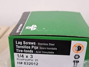 lot 1829 image: Lot of (65) Hillman Stainless Steel Sheet Metal Screws 14x3  Hex Washer Head  Slotted Drive #H832012