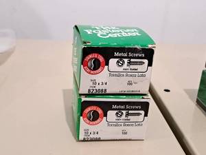 lot 1836 image: Lot of (200) Hillman Sheet Metal Screws 10x34  Hex Washer Head  Slotted Drive #H823088