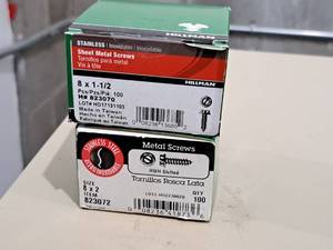 lot 1839 image: Lot of (200) Stainless Steel Sheet Metal Screws  Hex Head  Slotted