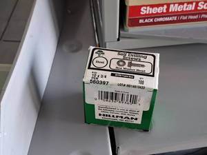 lot 1369 image: Lot of (100) Hillman Self Drilling Screws 10x34  Hex Washer Head  Brown Painted #H560397
