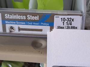 lot 1373 image: Lot of (200) Hillman Stainless Steel Machine Screws 10-32x1-14  Oval Head  Phillips Drive #H825940