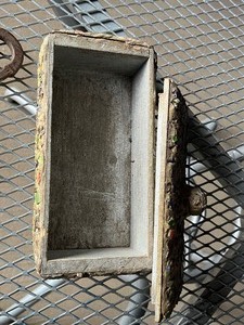 Old Box & 3 old locks no keys