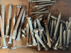 box of 3 different size Lag Screws
