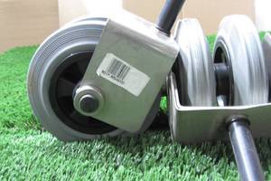 lot 113 image: Pair of Dual Rubber 6 Heavy Duty Caster Wheels