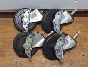 lot 159 image: Set of 4 - 4 Poly Swivel Caster with Locks- Set of 4