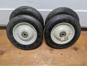 lot 176 image: Set of 4 - 8 x 1.75 - Hard Rubber Wheels - Set of 4
