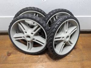 lot 145 image: Set of 4 - 10 x 2 Poly Rubber Wheels - Set of 4
