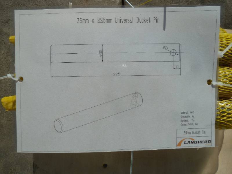Landherd Excavator Bucket Pins 35mm x 225mm